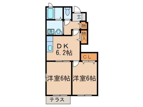 メゾングラ－スⅢの物件間取画像